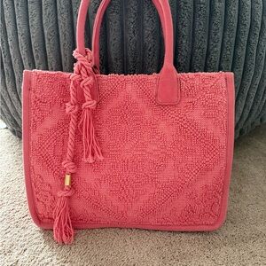 Vince Camuto Pink Textured Tote Bag